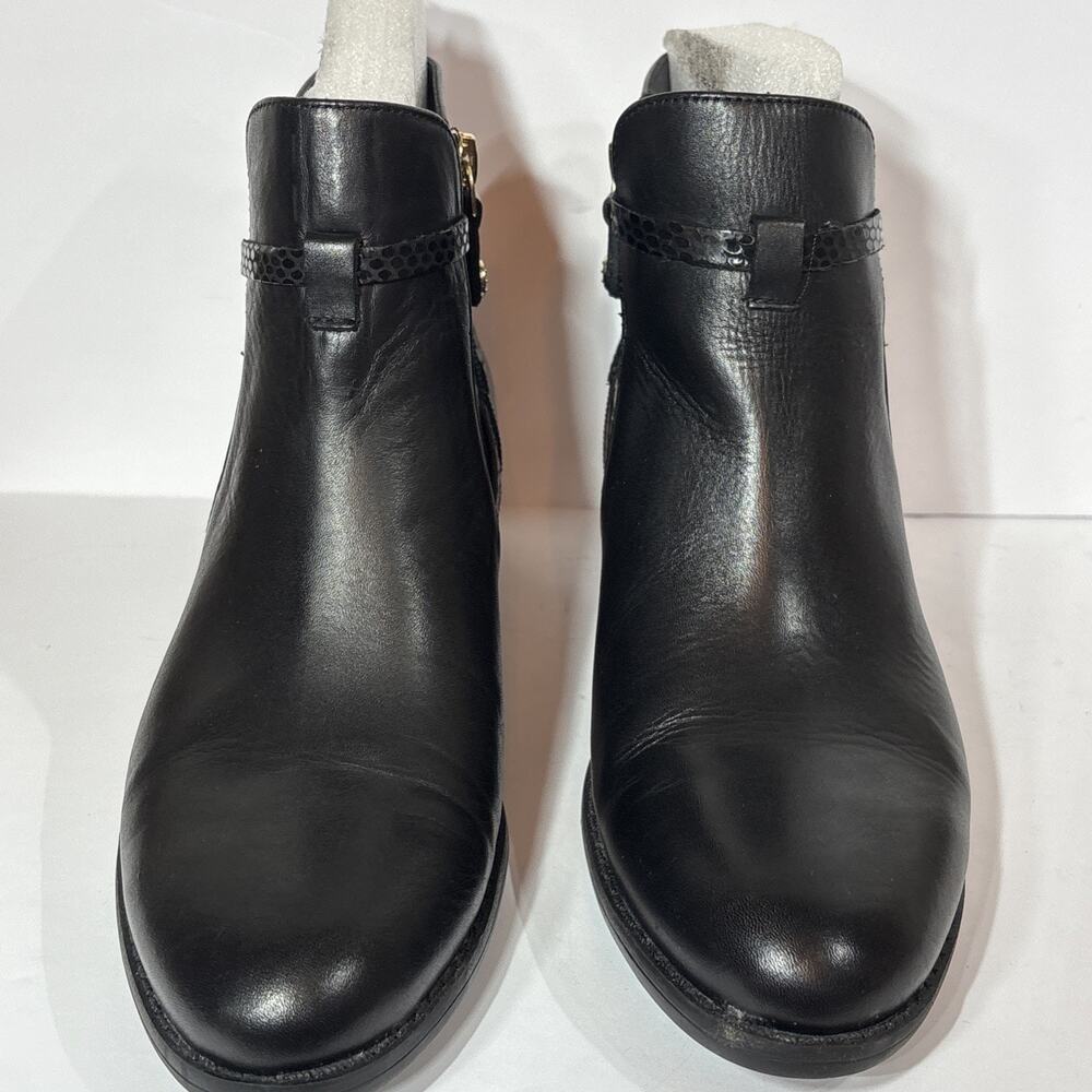 Isaac Mizrahi Live! "Stacy" Leather Ankle Boots in black 7.5 - Picture 3 of 6